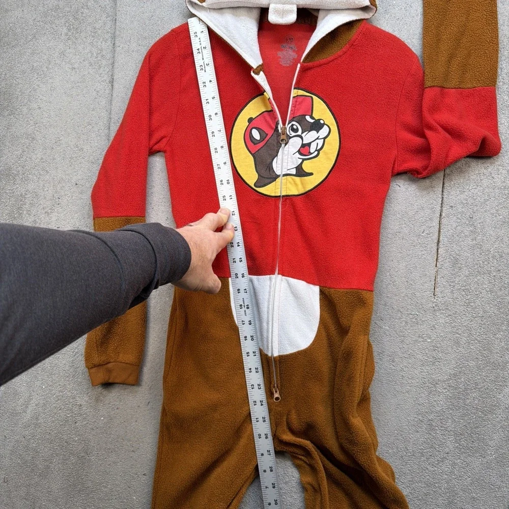 Buc-ee's Hooded‎ One Piece Pajamas Youth XS Beaver Sleeper